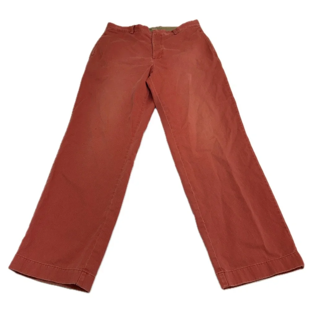 J Crew Pants Mens 34x30 Red Orange Chino Relaxed Fit Preppy Gorpcore Hong Kong